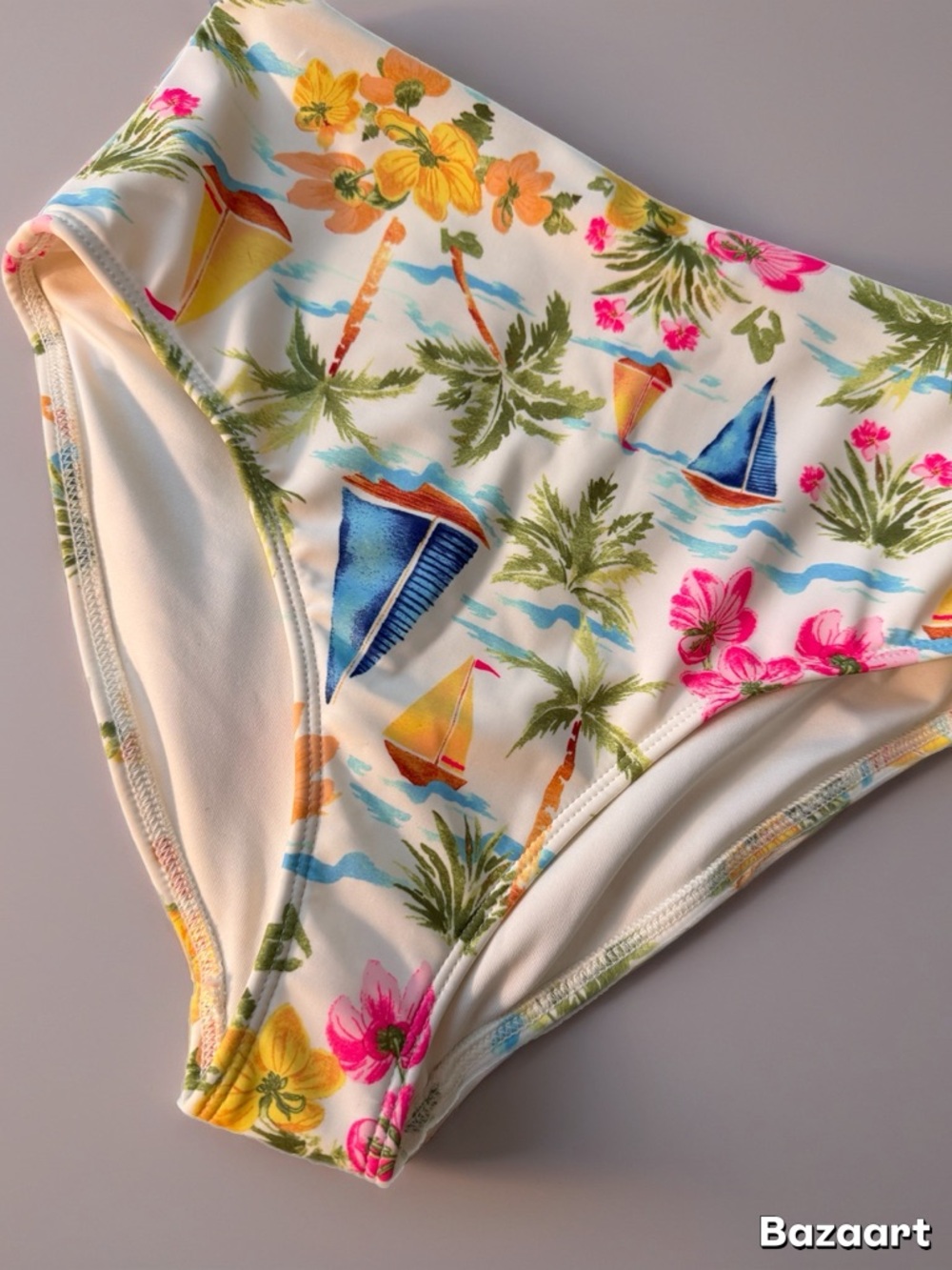 NWT Old Navy Tropical Floral High Waisted Bikini Set Small - Picture 3 of 4